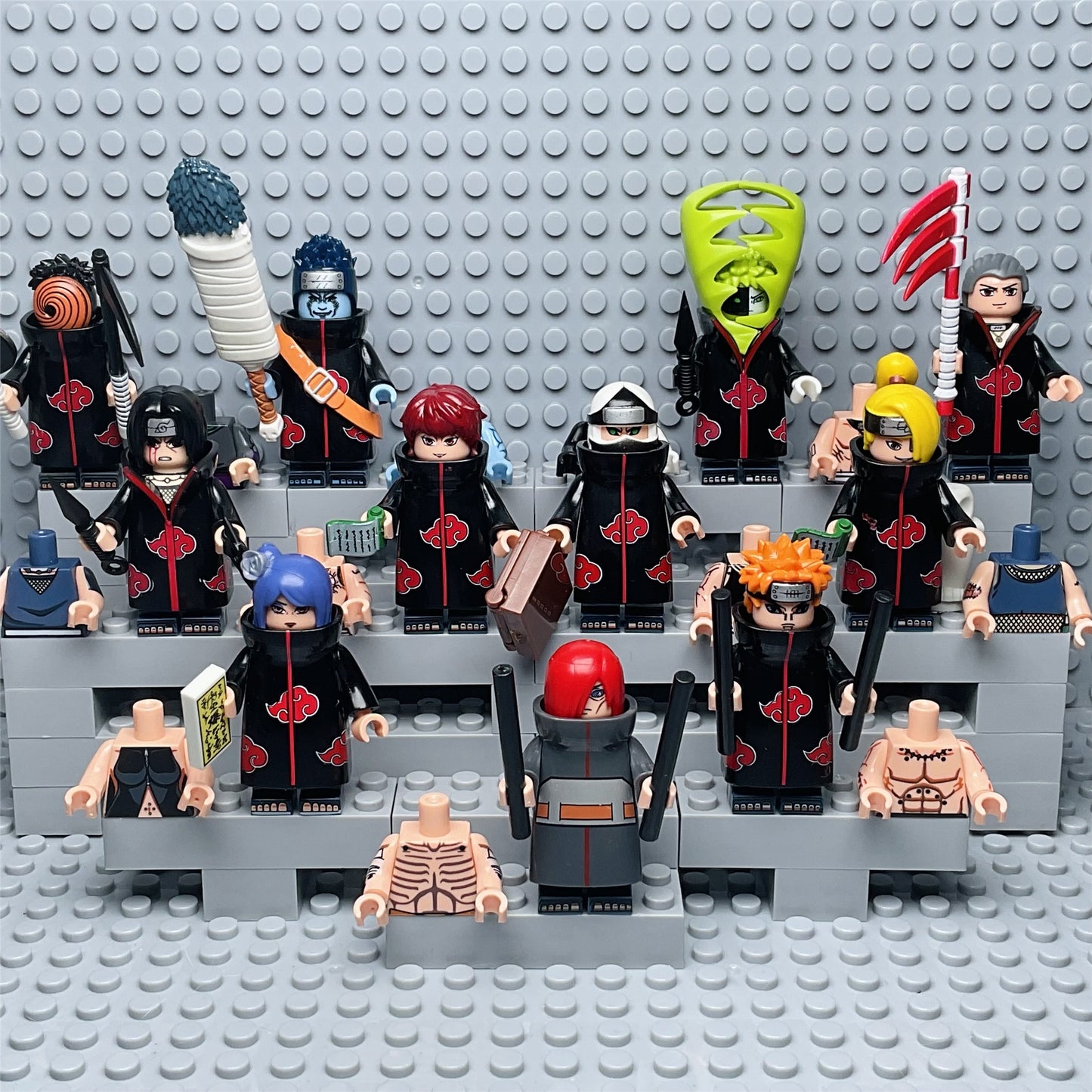 Naruto Akatsuki Custom Minifigures Lot of 11