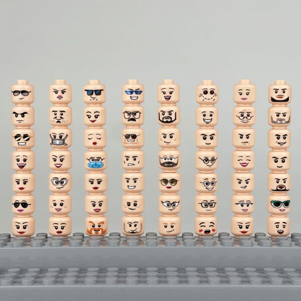 White Replacement Heads 56pcs Set