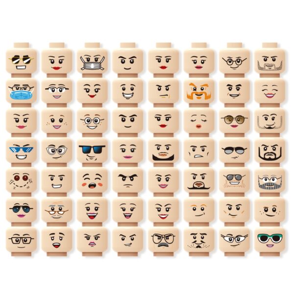 White Replacement Heads 56pcs Set