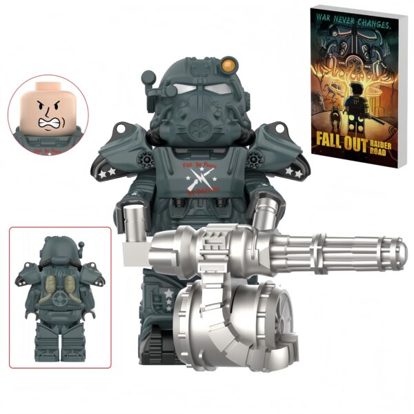 W1316-T60机甲义勇军-T60 Power Armor T60 Power Armor W1316 Custom Minifigure