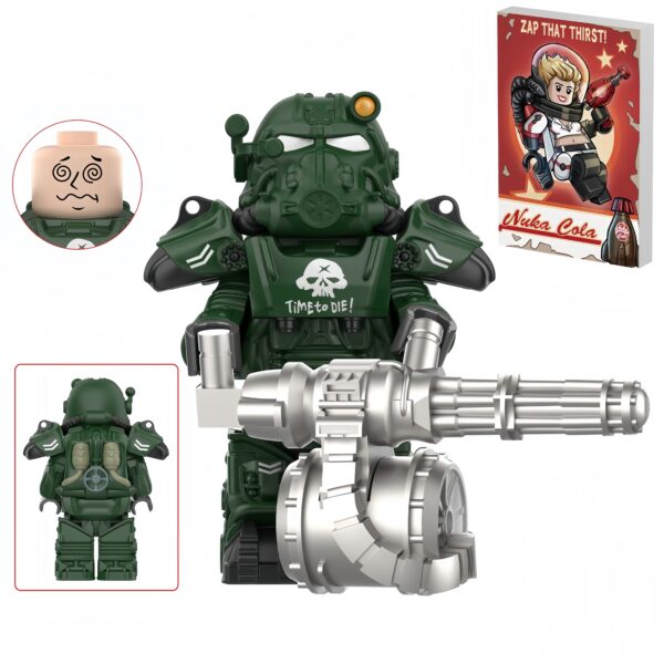 W1318-T60机甲枪手下士-T60 Power Armor T60 Power Armor W1318 Custom Minifigure