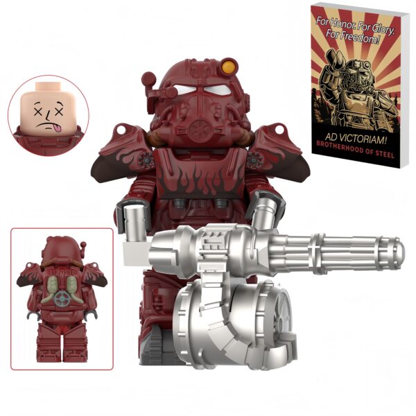 W1320-T60机甲热棒火焰-T60 Power Armor T60 Power Armor W1320 Custom Minifigure